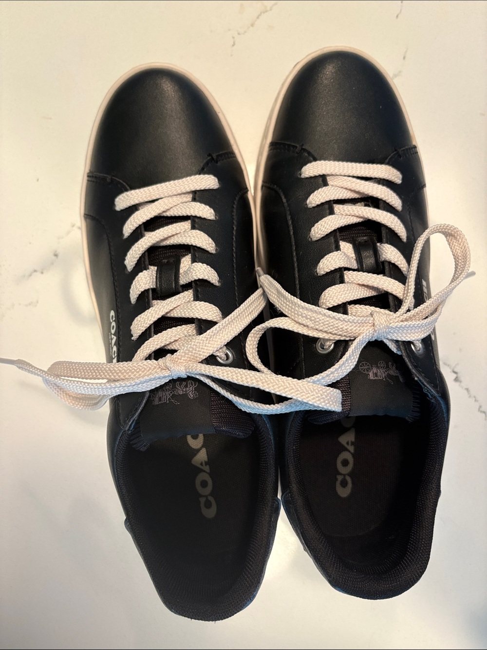 Coach Black Sneakers with White Laces